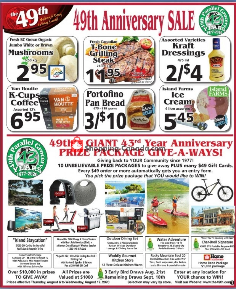 The 49th Parallel Grocery flyer from Thursday August 6, 2020 to Wednesday August 12, 2020 - page 1