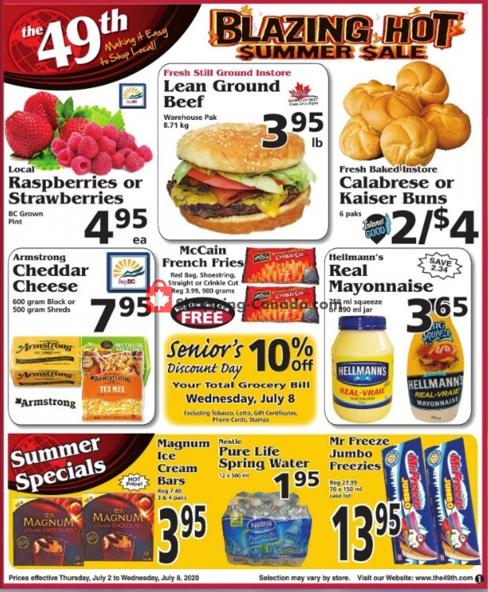The 49th Parallel Grocery flyer from Thursday July 2, 2020 to Wednesday July 8, 2020 - page 1