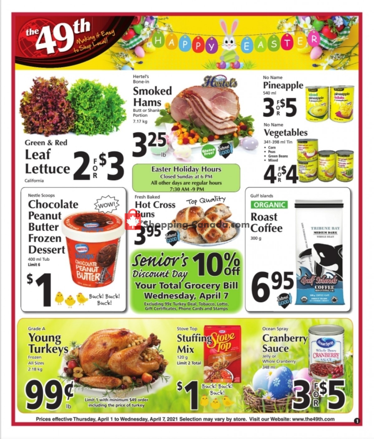 The 49th Parallel Grocery flyer from Thursday April 1, 2021 to Wednesday April 7, 2021 - page 1