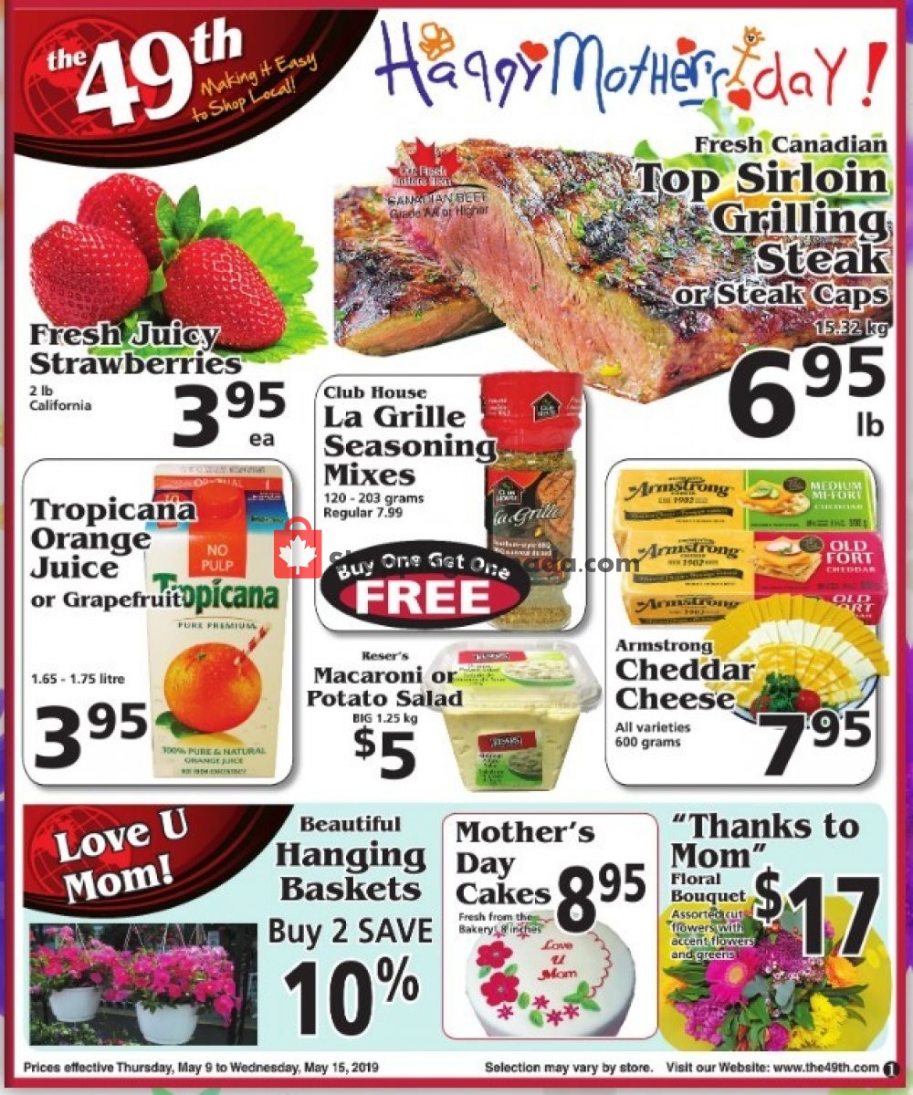 The 49th Parallel Grocery flyer from Thursday May 9, 2019 to Wednesday May 15, 2019 - page 1