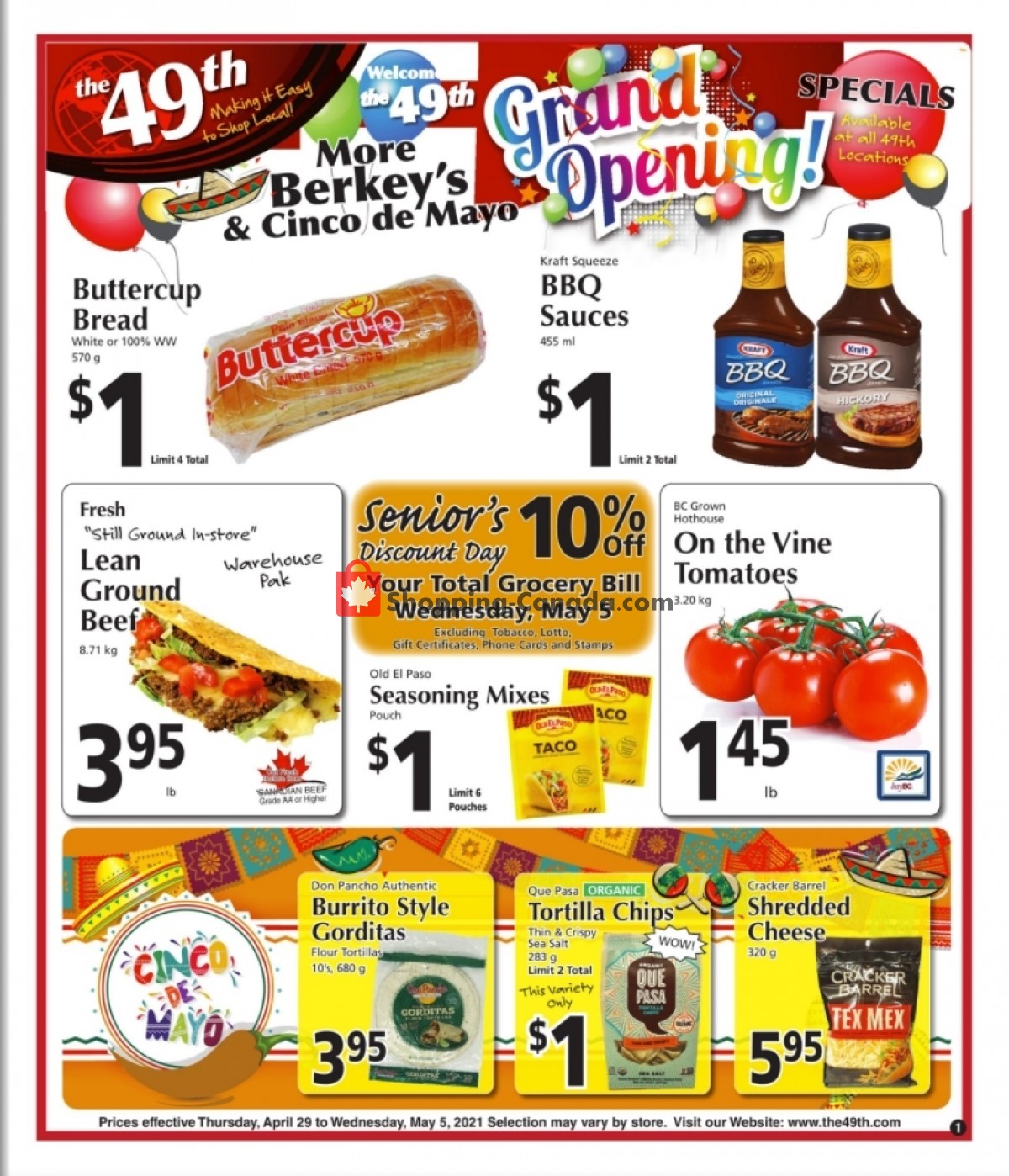 The 49th Parallel Grocery flyer from Thursday April 29, 2021 to Wednesday May 5, 2021 - page 1