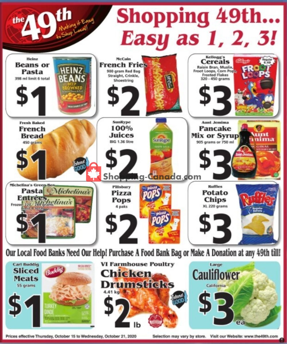 The 49th Parallel Grocery flyer from Thursday October 15, 2020 to Wednesday October 21, 2020 - page 1
