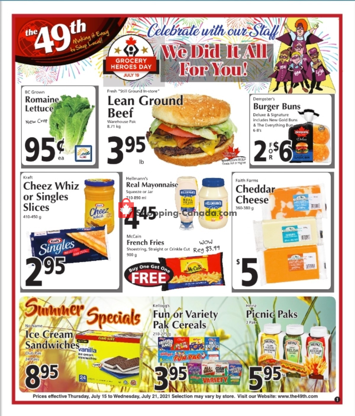The 49th Parallel Grocery flyer from Thursday July 15, 2021 to Wednesday July 21, 2021 - page 1