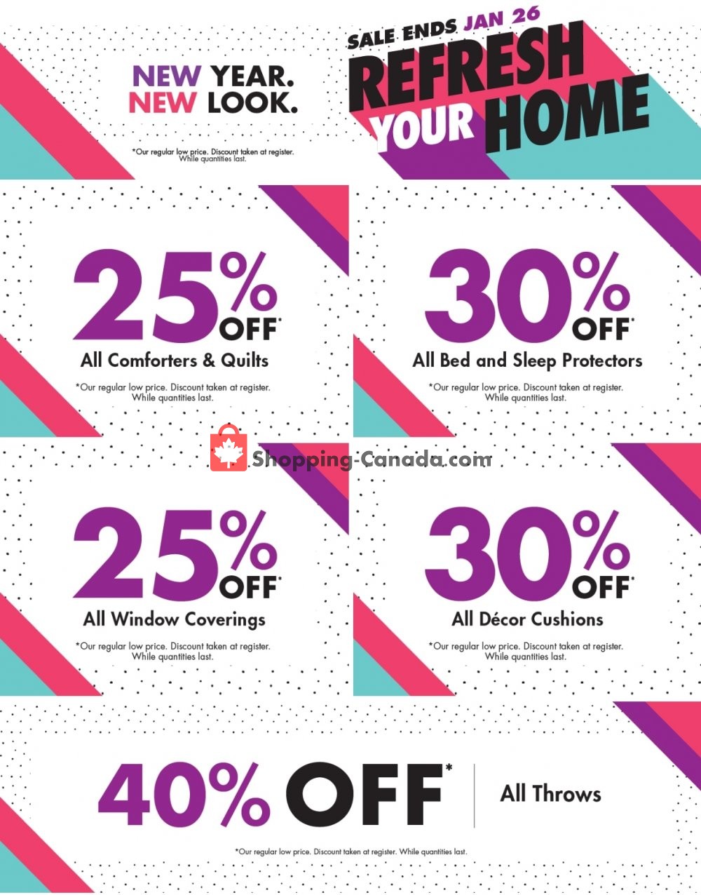 The Bargain! Shop Canada, flyer (Refresh Your Home) January 8