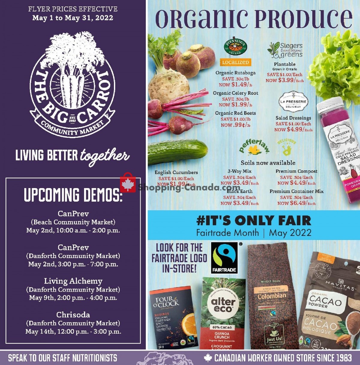 The Big Carrot Canada, flyer (Savings Offers) May 1 May 31, 2022