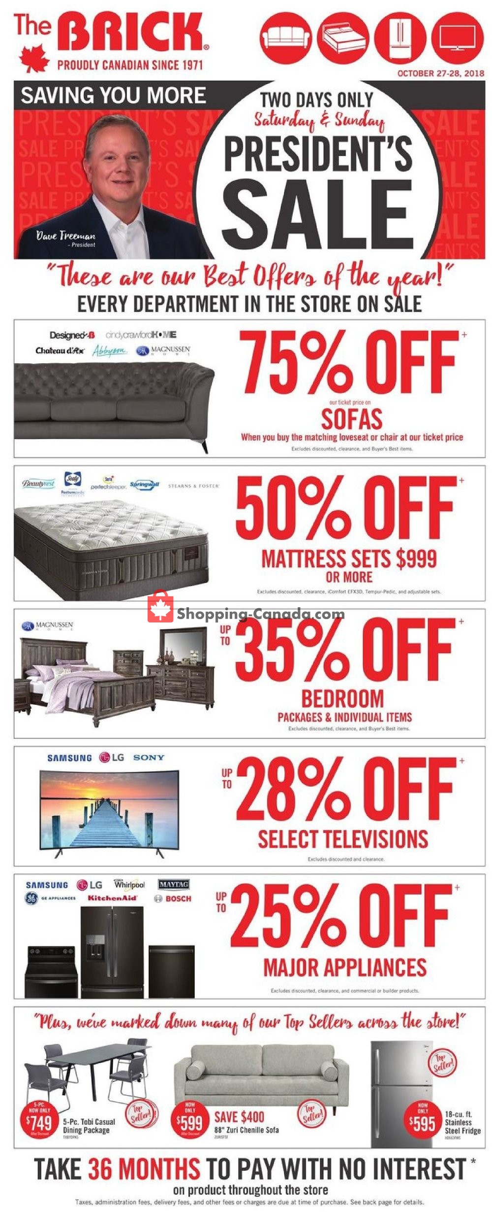 The Brick flyer from Saturday October 27, 2018 to Sunday October 28, 2018 - page 2
