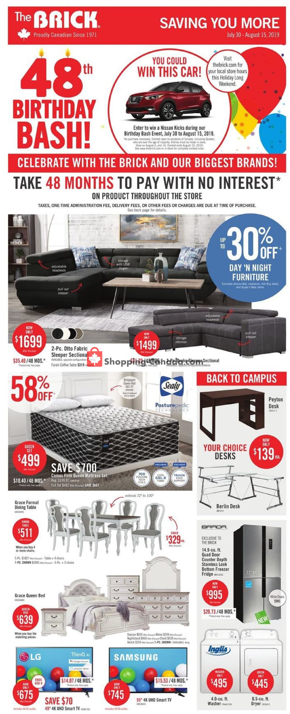 The Brick flyer from Tuesday July 30, 2019 to Thursday August 15, 2019 - page 3