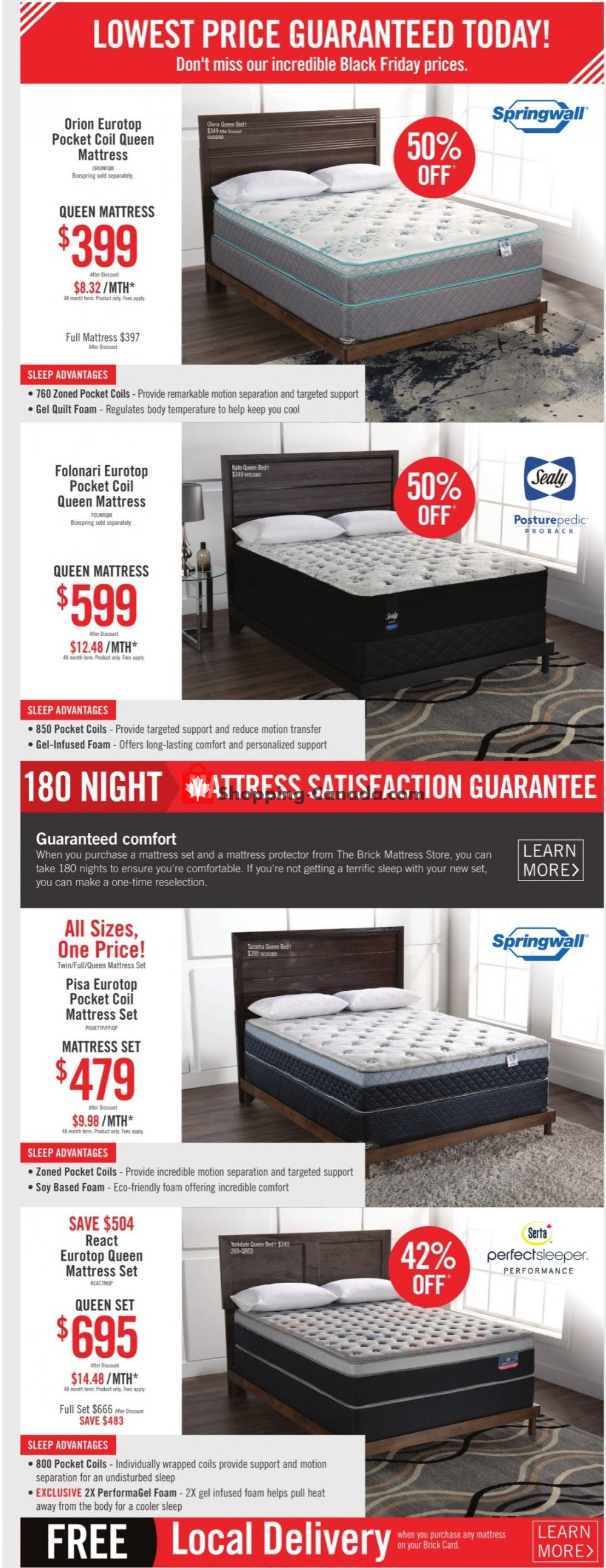 The Brick Canada, flyer (Mattress Store Black Friday Final Week