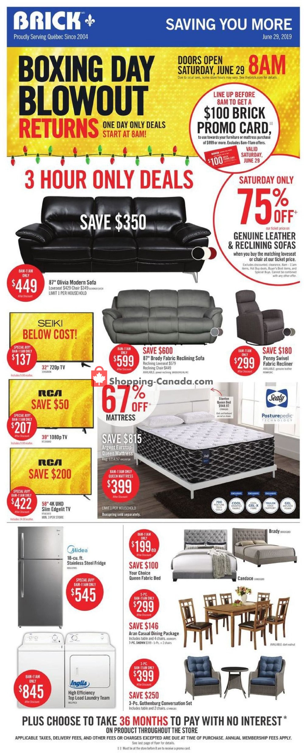 The Brick flyer from Friday June 28, 2019 to Thursday July 4, 2019 - page 1