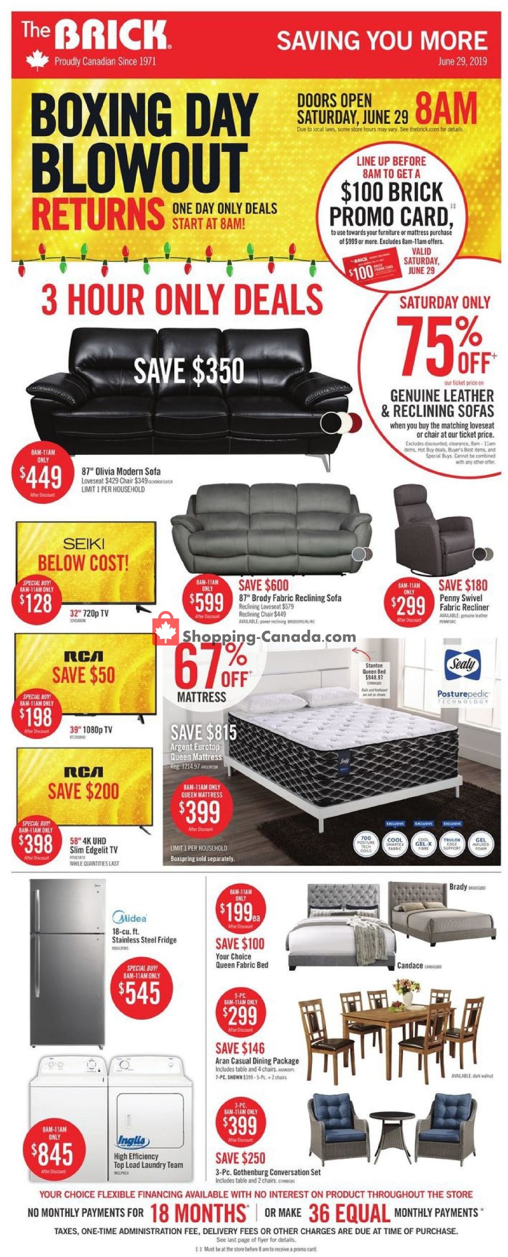 The Brick flyer from Friday June 28, 2019 to Thursday July 4, 2019 - page 1