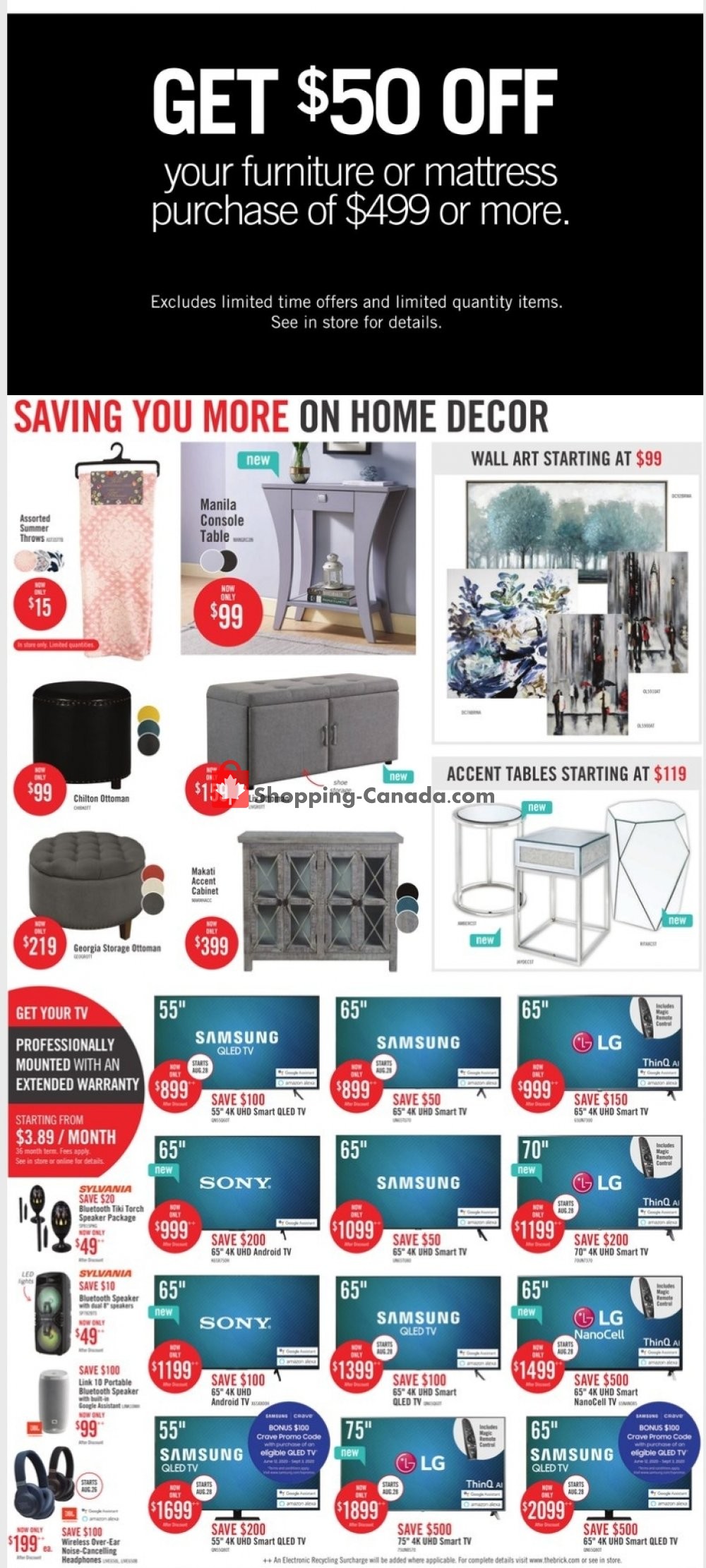 The Brick Canada, flyer (Buy More Save More West) August 24