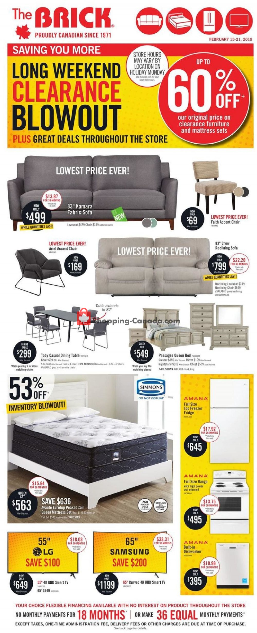 The Brick flyer from Friday February 15, 2019 to Thursday February 21, 2019 - page 3