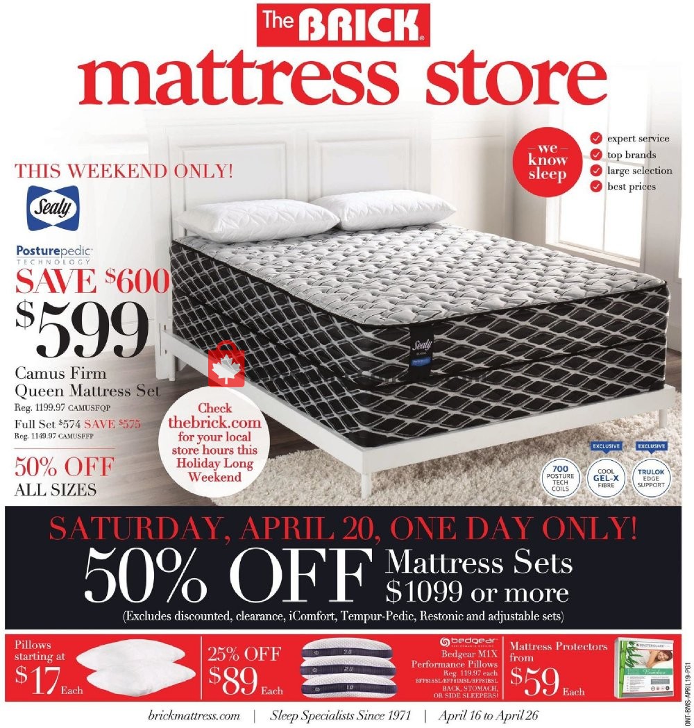 The Brick Canada, flyer (Mattress Sets ON) April 16 April 26