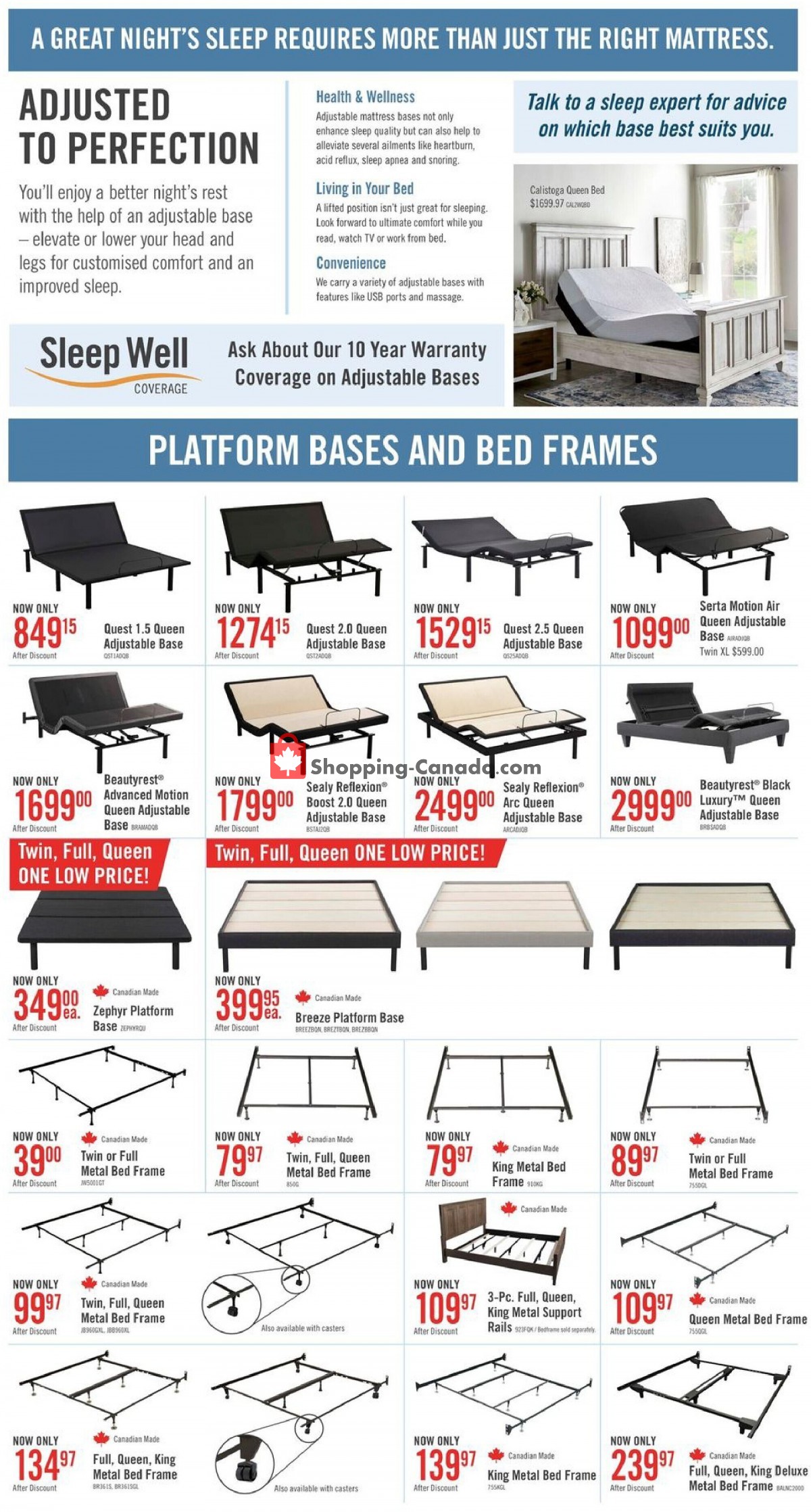 The Brick Canada, flyer (Mattress Store Long Weekend Savings ON