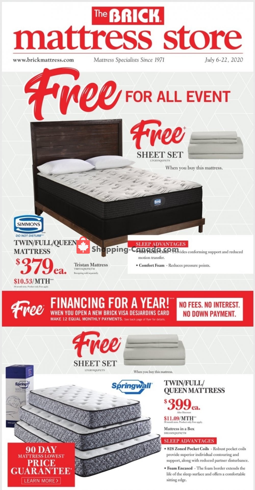 The Brick flyer from Monday July 6, 2020 to Wednesday July 22, 2020 - page 1