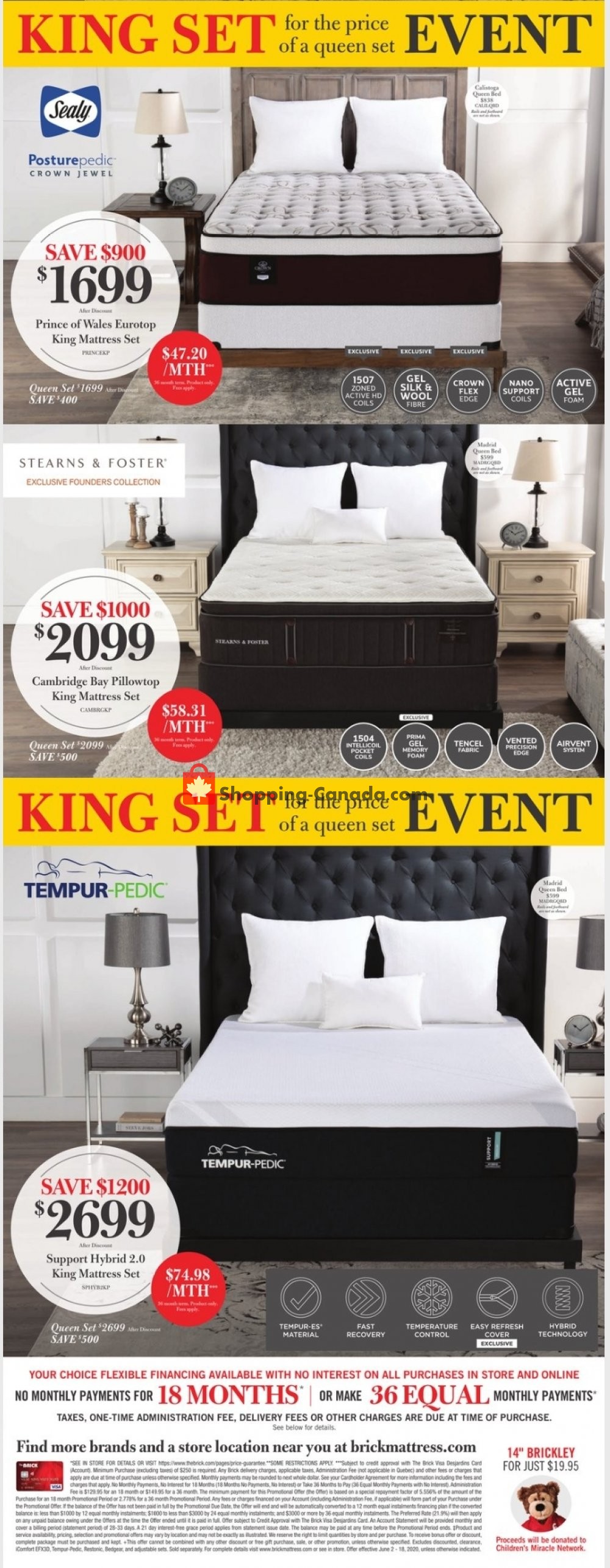 The Brick Canada, flyer (Mattress Store ON) June 2 June 18, 2020
