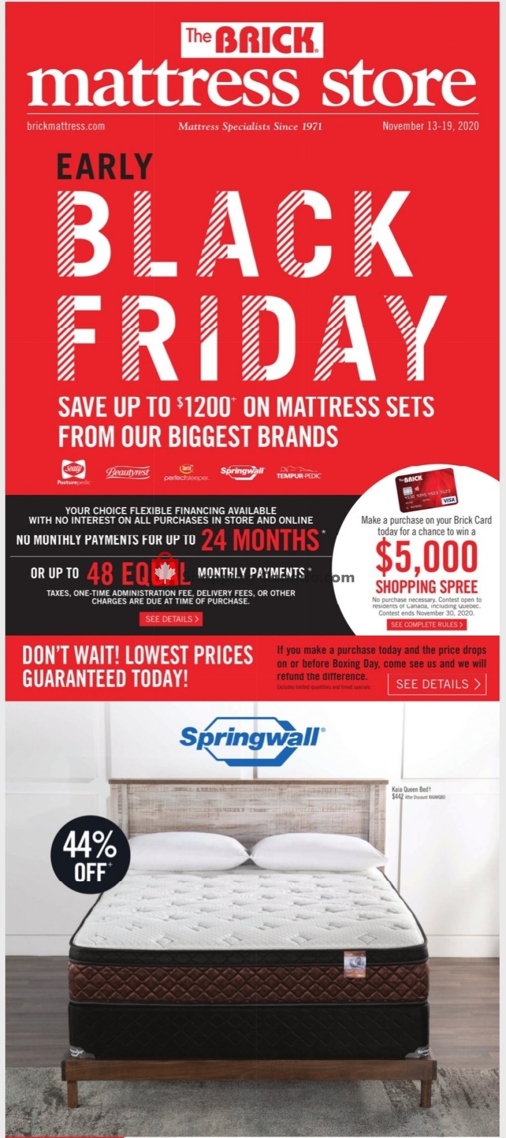 The Brick Canada, flyer (Mattress Store ON) November 13 November