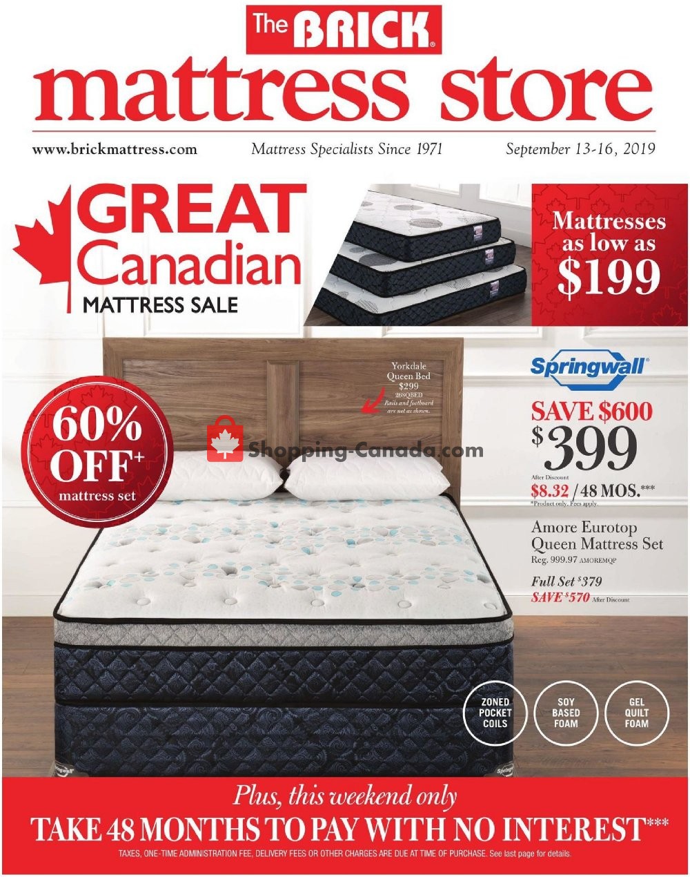 The Brick flyer from Friday September 13, 2019 to Monday September 16, 2019 - page 1