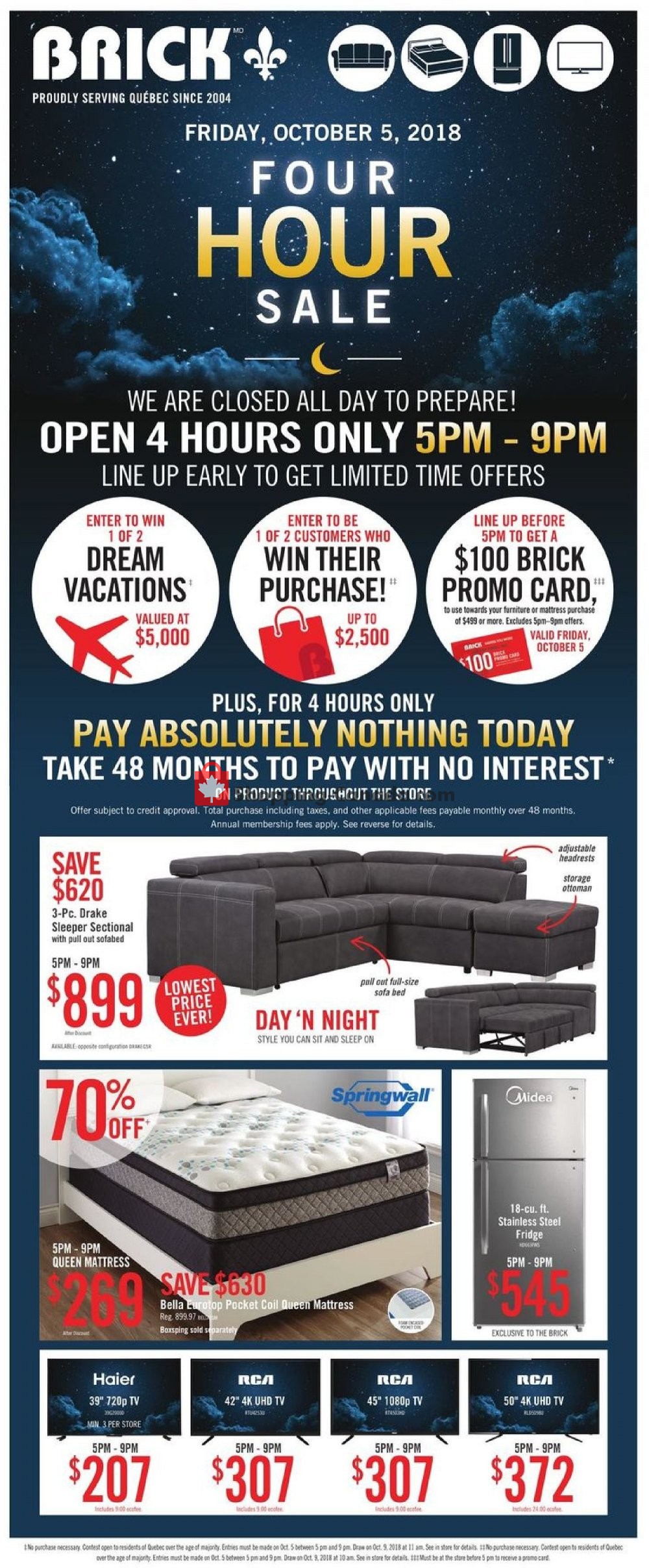 The Brick flyer from Tuesday October 2, 2018 to Wednesday October 10, 2018 - page 1