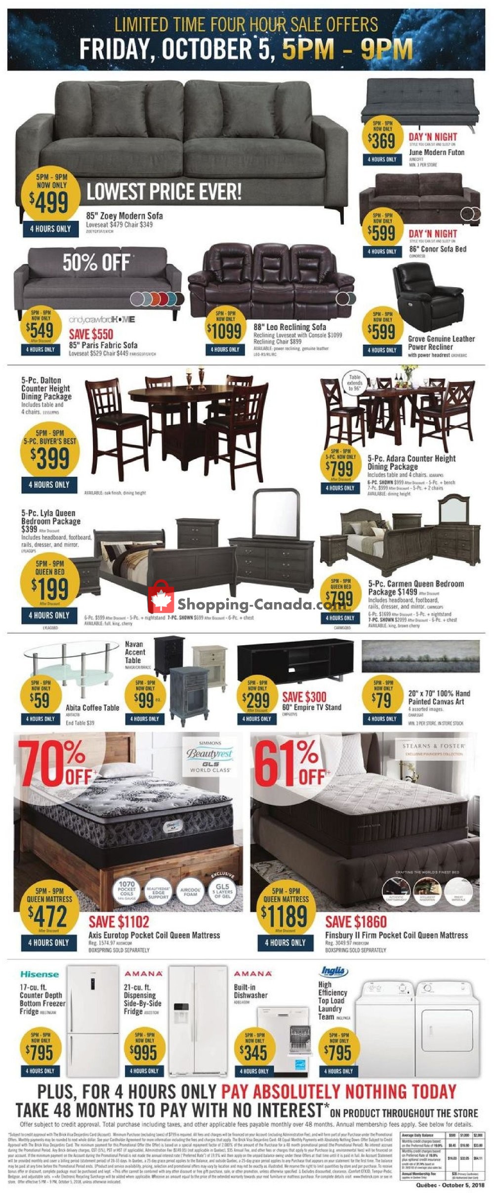 The Brick flyer from Tuesday October 2, 2018 to Wednesday October 10, 2018 - page 2