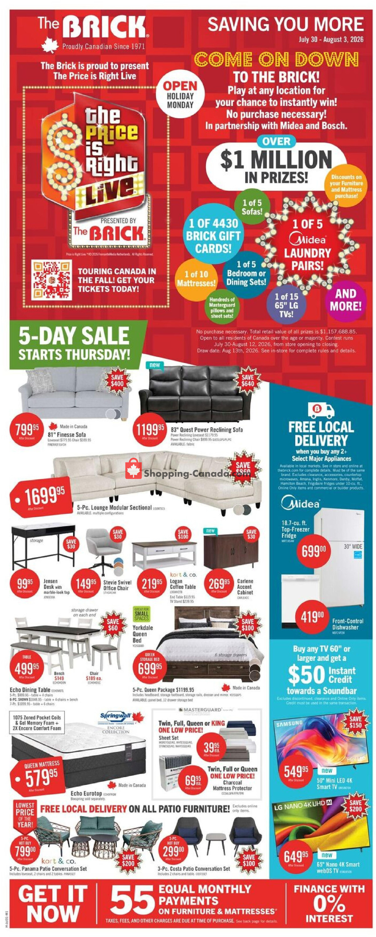 The Brick flyer from Thursday July 30, 2026 to Wednesday August 12, 2026 - page 1