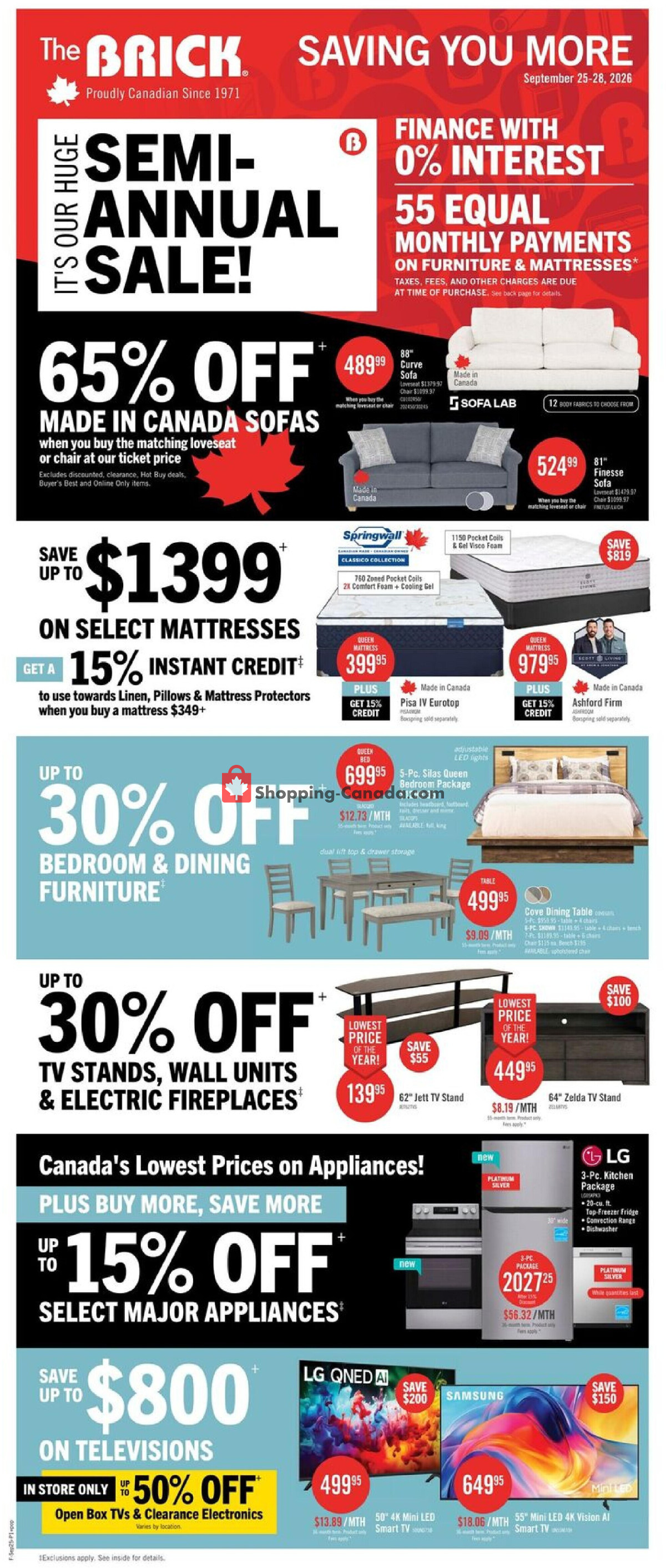 The Brick flyer from Friday September 25, 2026 to Monday September 28, 2026 - page 1
