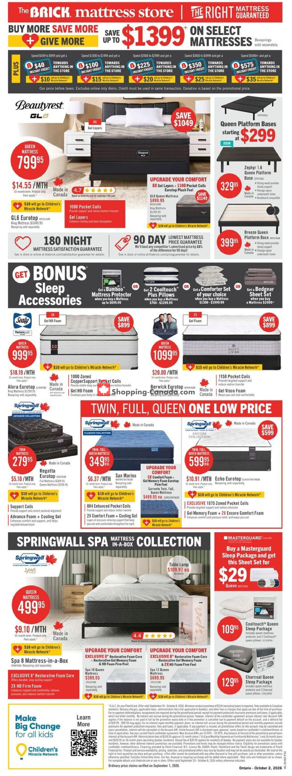 The Brick flyer from Tuesday September 29, 2026 to Thursday October 8, 2026 - page 15
