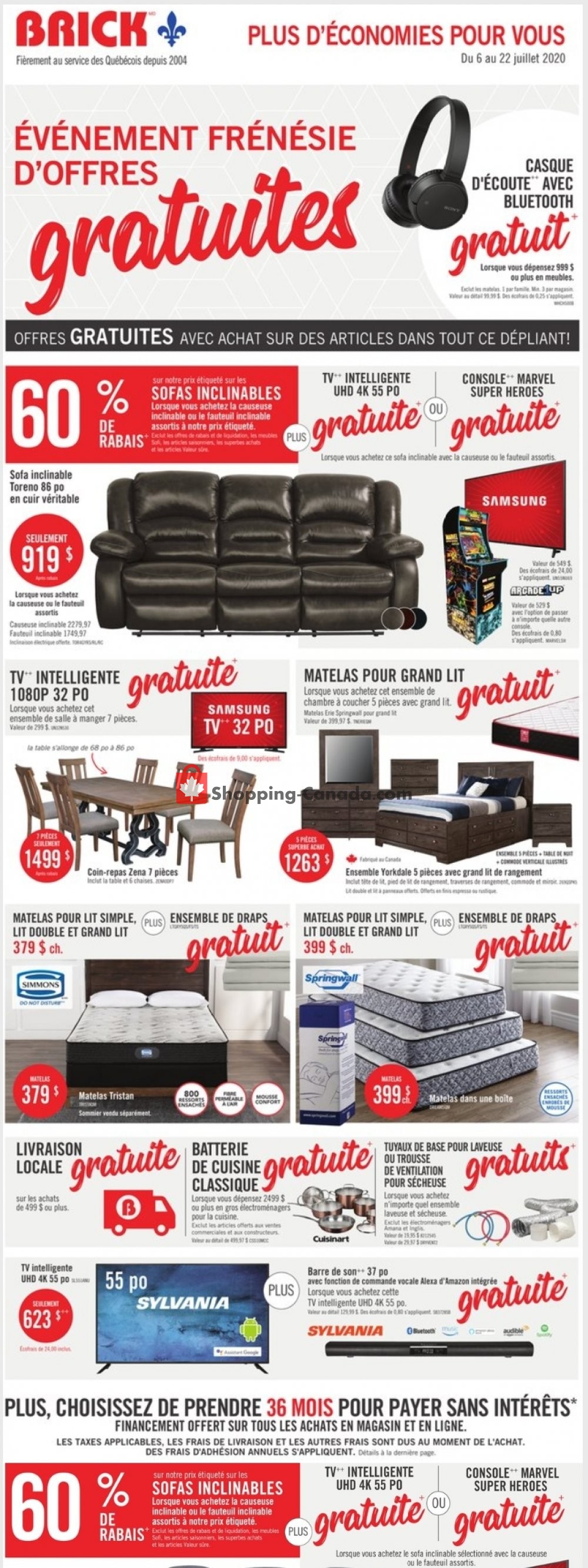 The Brick flyer from Monday July 6, 2020 to Wednesday July 22, 2020 - page 1