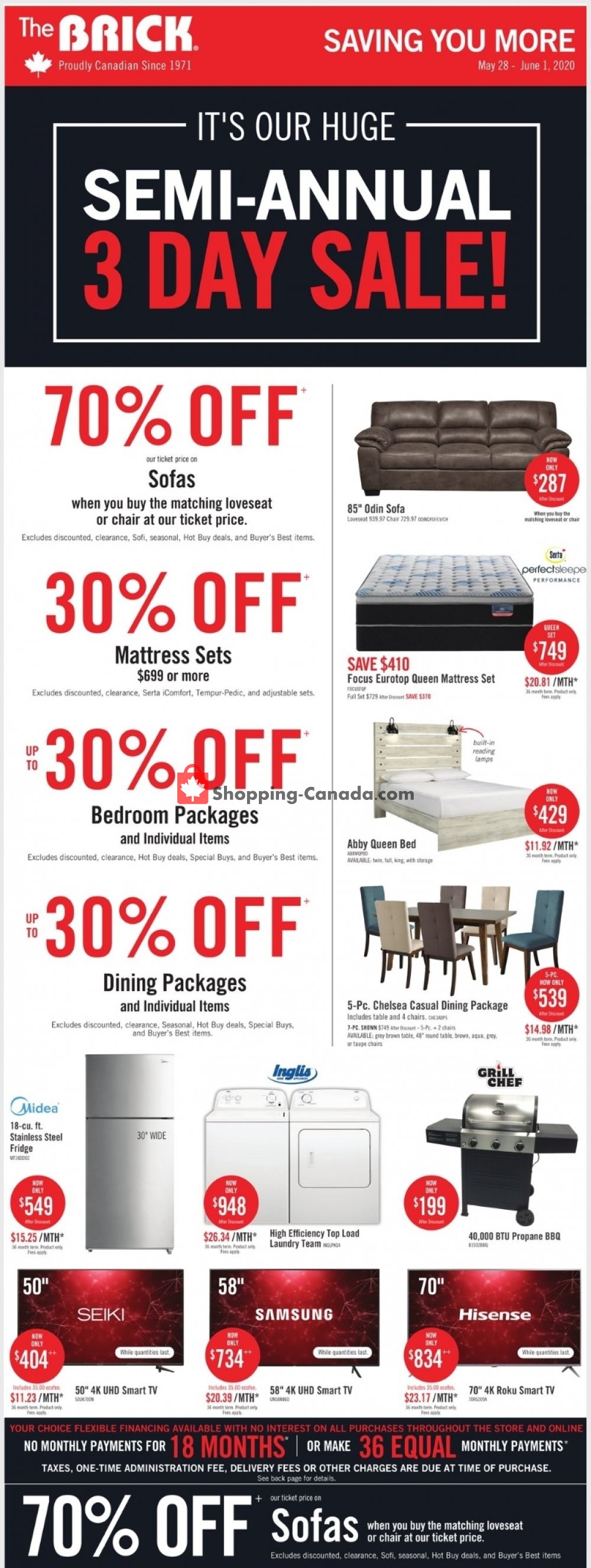 The Brick flyer from Thursday May 28, 2020 to Monday June 1, 2020 - page 1