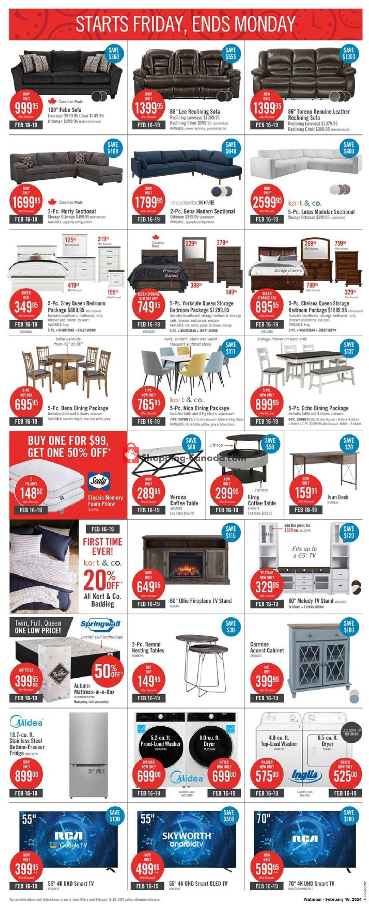 The Brick flyer from Friday February 16, 2024 to Wednesday February 28, 2024 - page 2