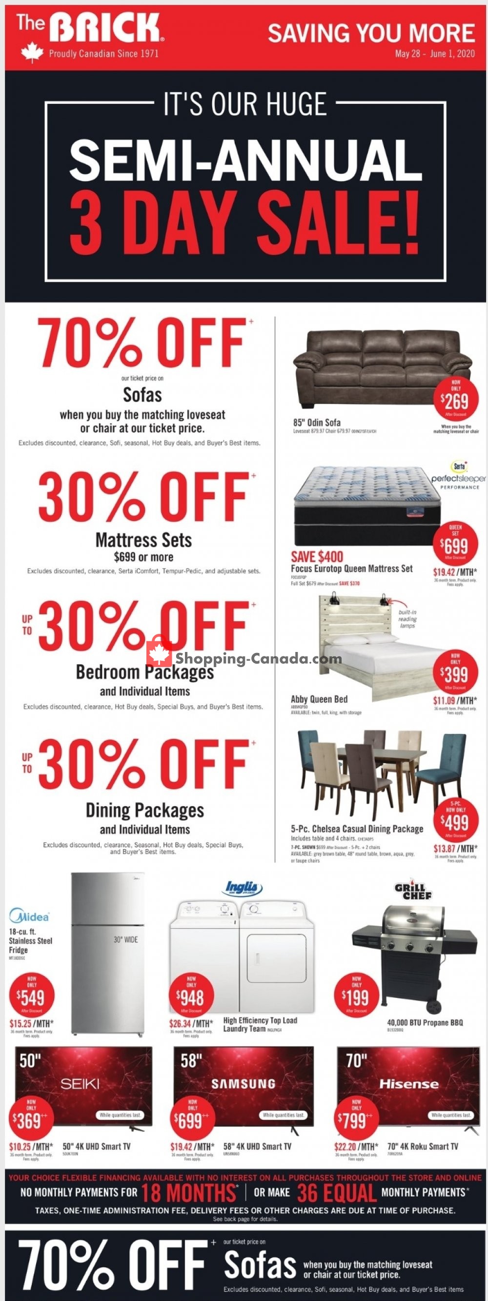 The Brick flyer from Thursday May 28, 2020 to Monday June 1, 2020 - page 1