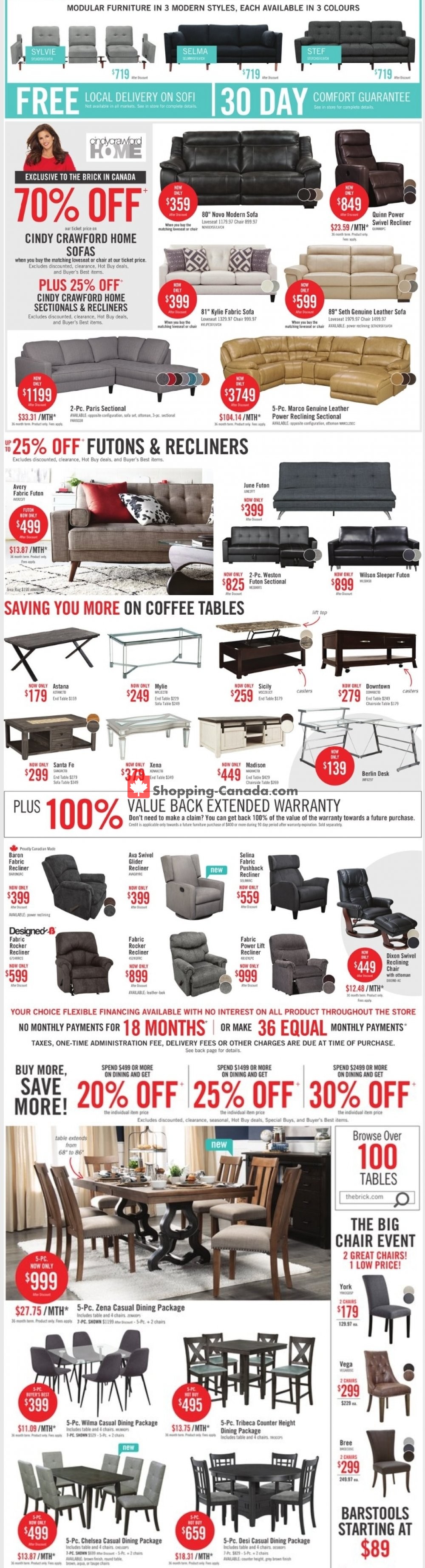 The Brick Canada, flyer (Saving You More West) March 17 April 2