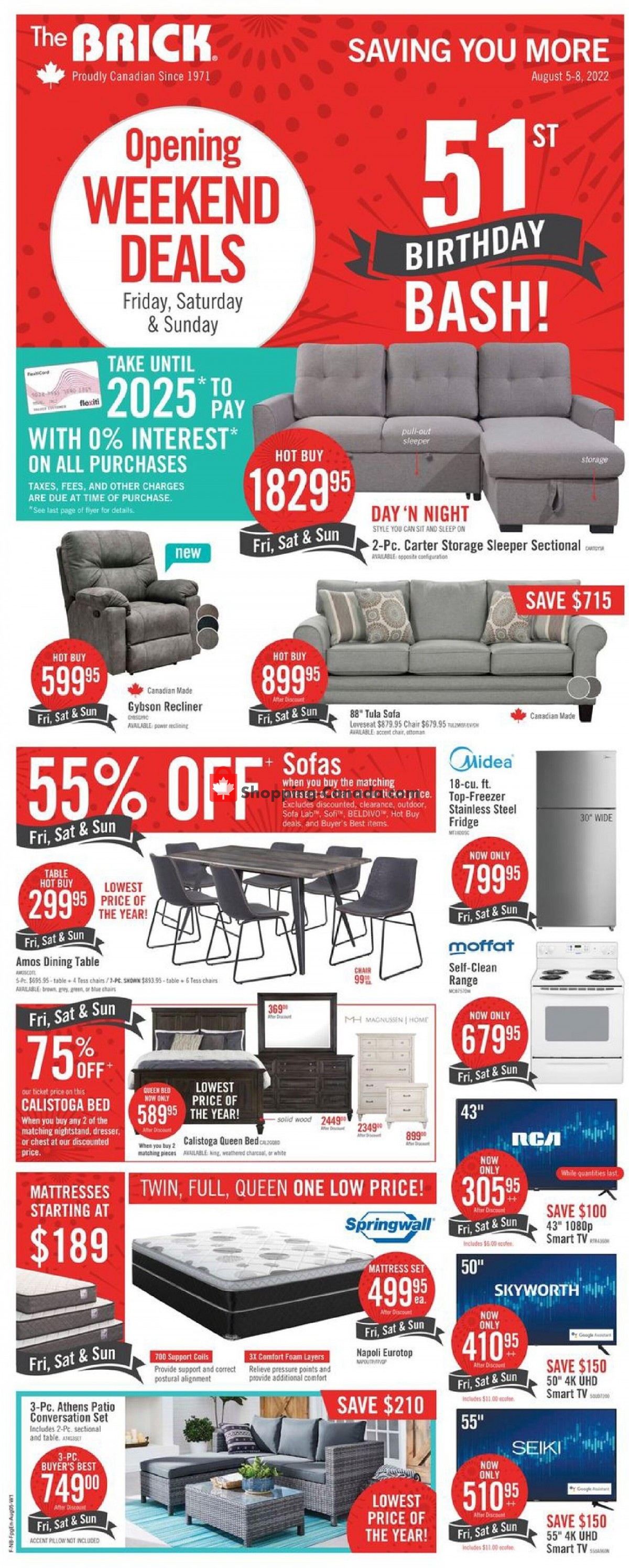 The Brick Canada, flyer (Savings You More Atlantic) August 4