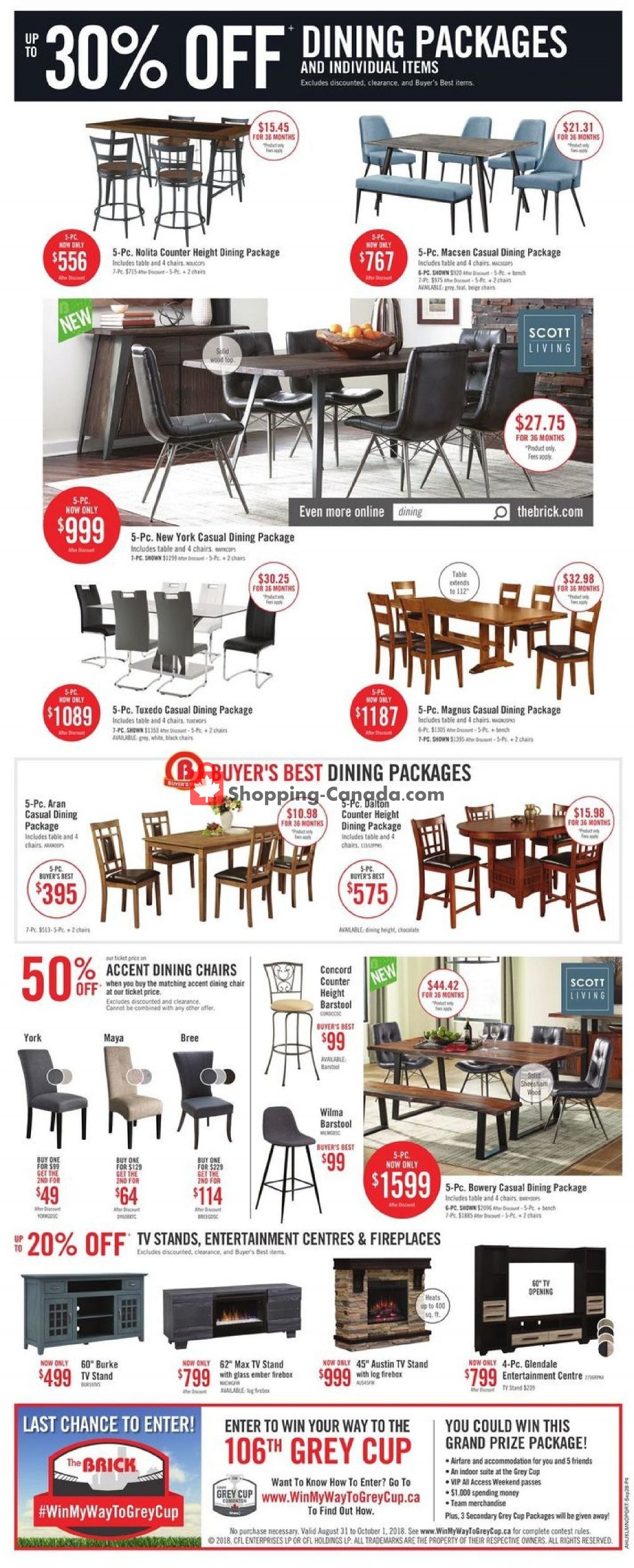 The Brick flyer from Friday September 28, 2018 to Monday October 1, 2018 - page 4