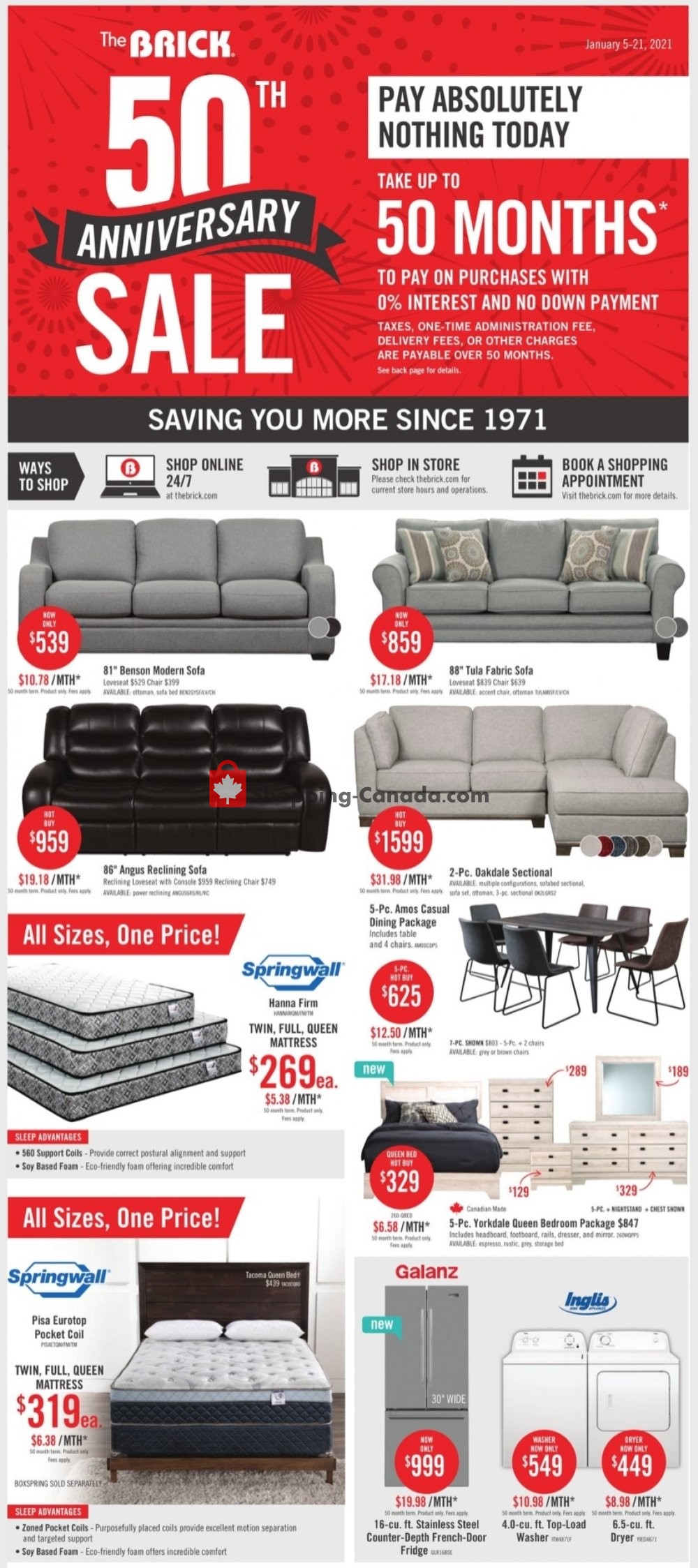 The Brick flyer from Tuesday January 5, 2021 to Thursday January 21, 2021 - page 1