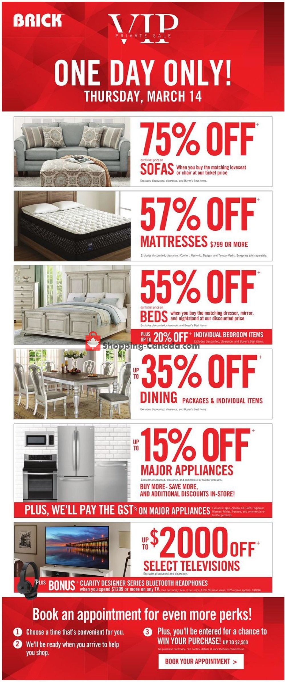 The Brick flyer from Thursday March 14, 2019 to Monday March 18, 2019 - page 1