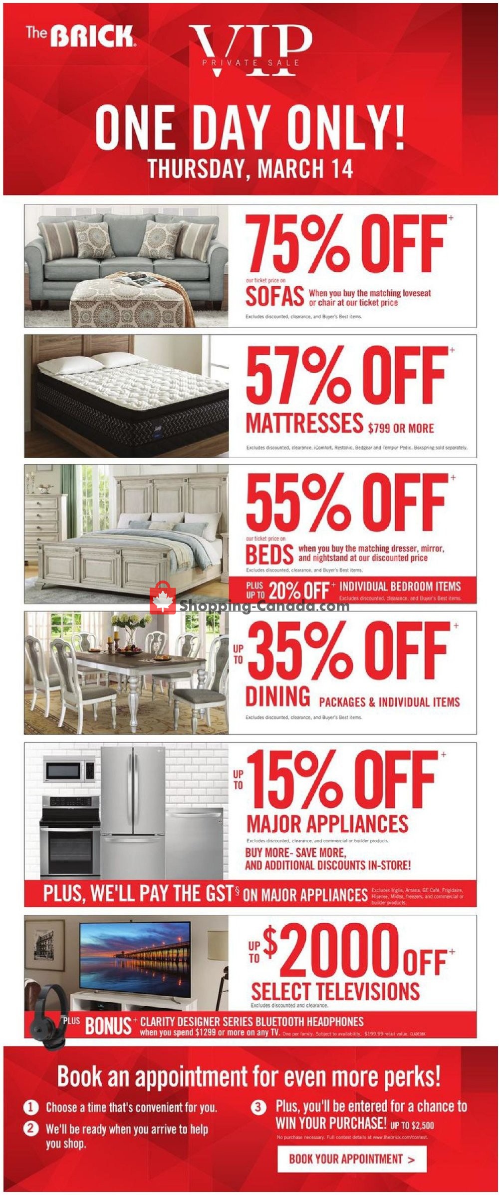 The Brick flyer from Thursday March 14, 2019 to Monday March 18, 2019 - page 1