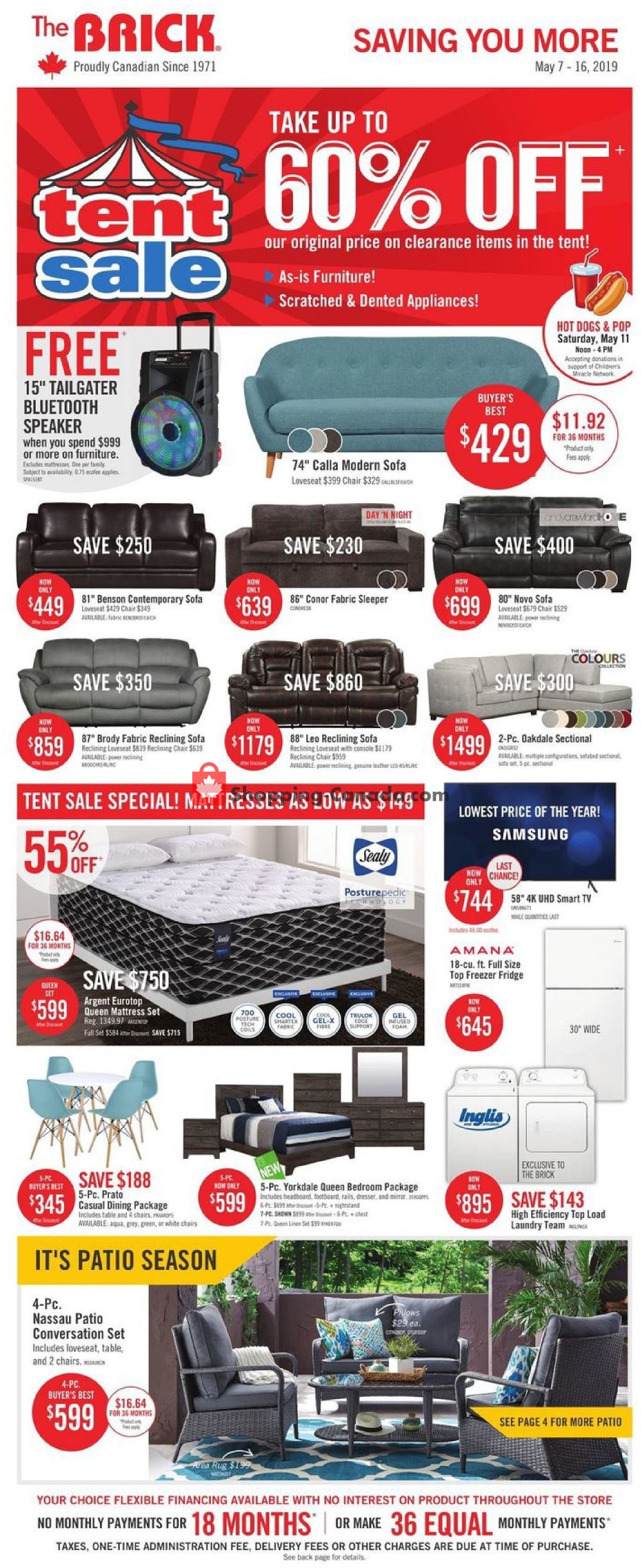 The Brick flyer from Tuesday May 7, 2019 to Thursday May 16, 2019 - page 1
