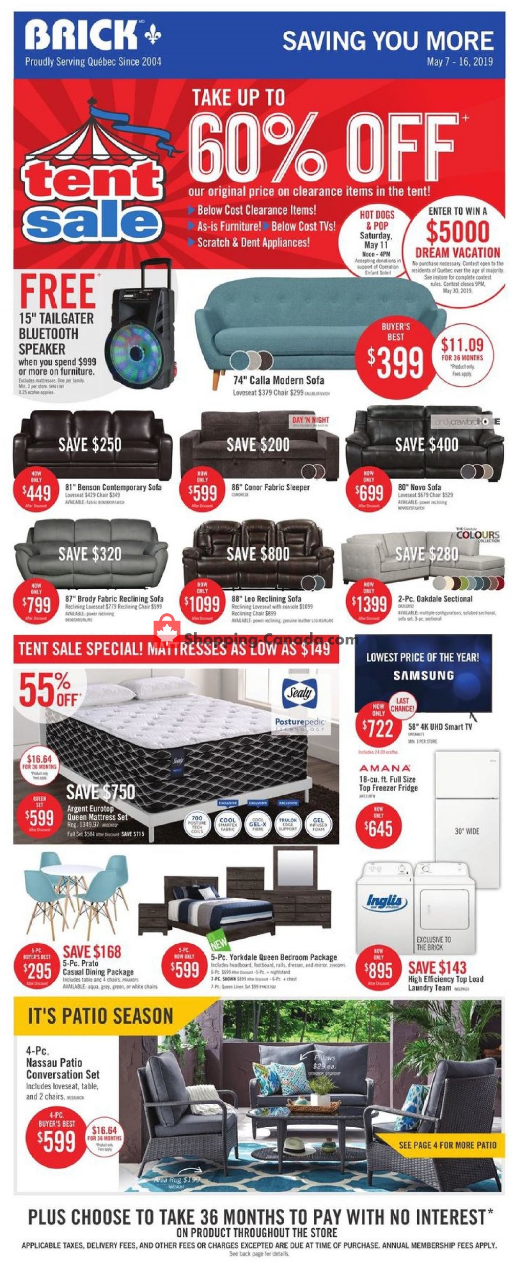 The Brick flyer from Tuesday May 7, 2019 to Thursday May 16, 2019 - page 1