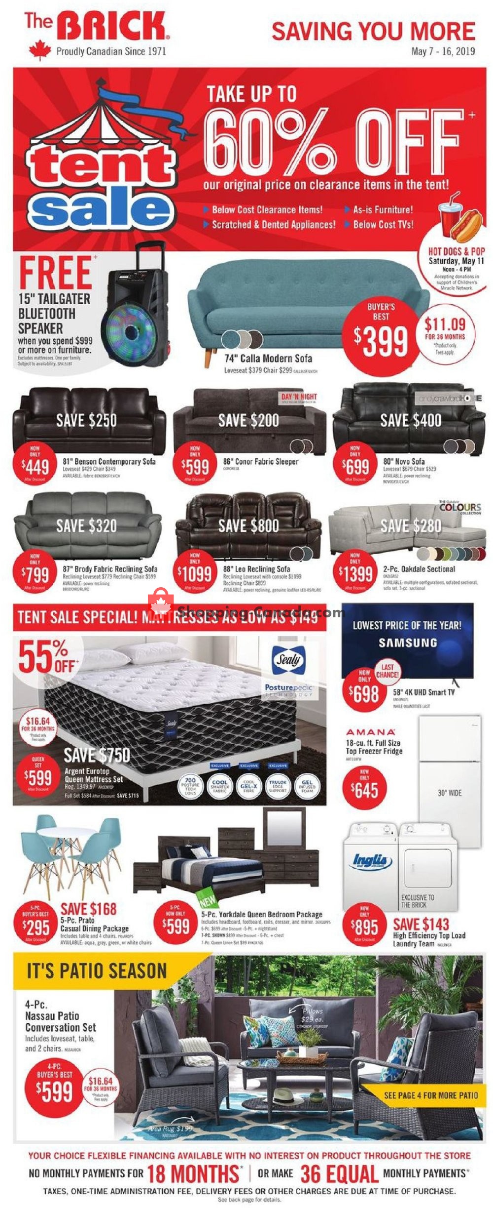 The Brick flyer from Tuesday May 7, 2019 to Thursday May 16, 2019 - page 1