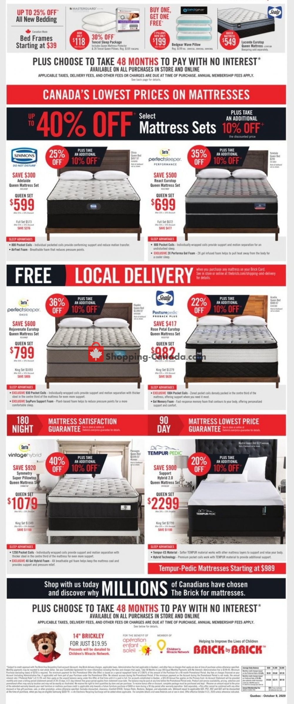 The Brick flyer from Friday October 9, 2020 to Thursday October 22, 2020 - page 1