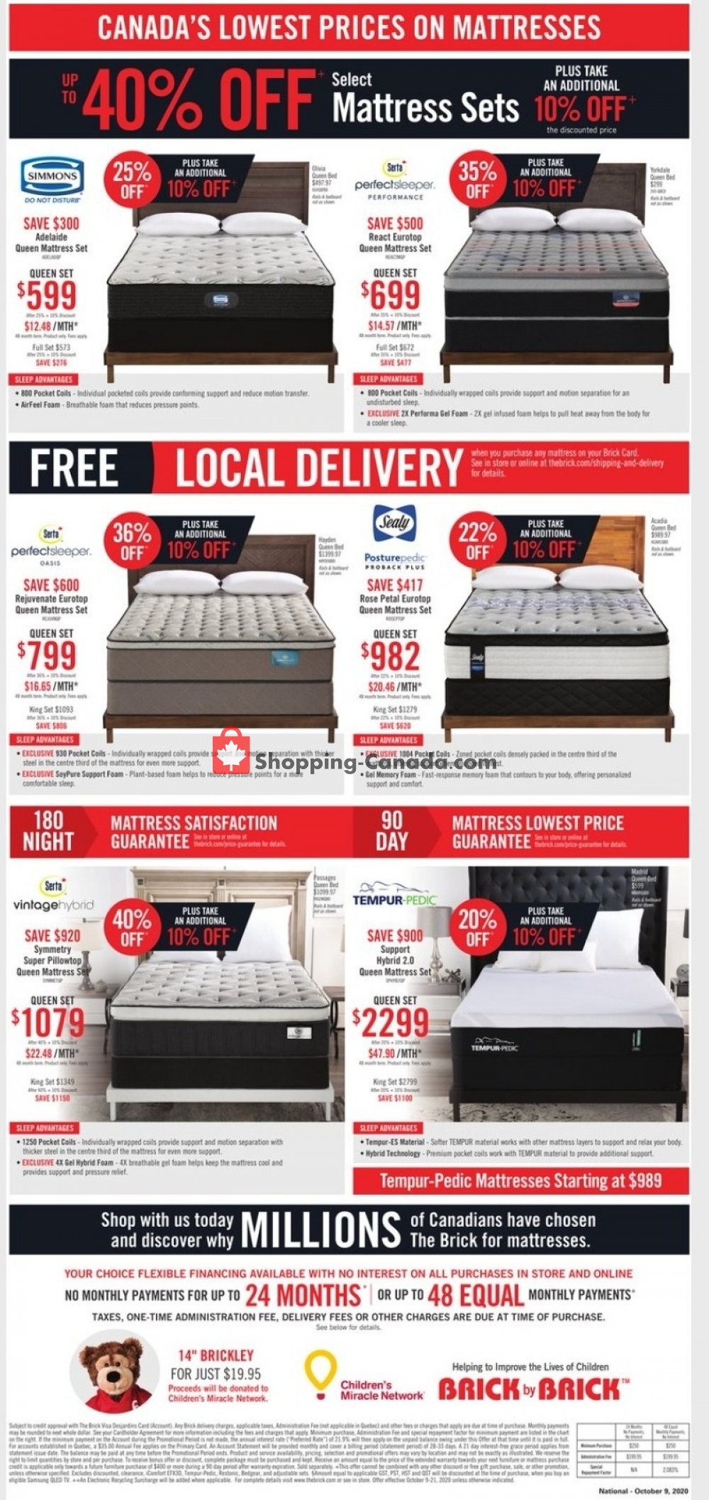 The Brick flyer from Friday October 9, 2020 to Thursday October 22, 2020 - page 1