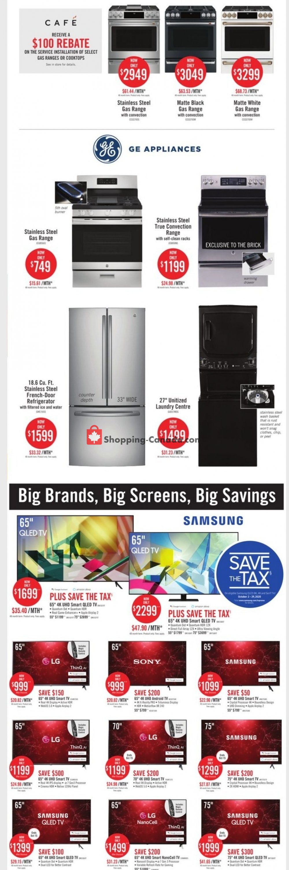 The Brick flyer from Friday October 9, 2020 to Thursday October 22, 2020 - page 4