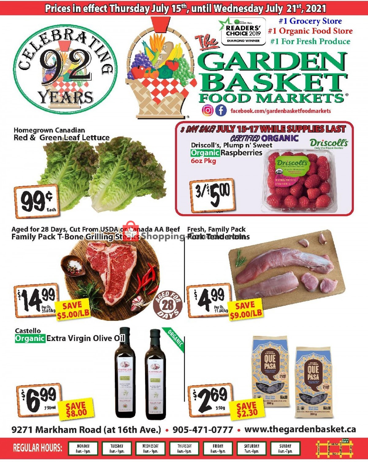 The Garden Basket flyer from Thursday July 15, 2021 to Wednesday July 21, 2021 - page 1