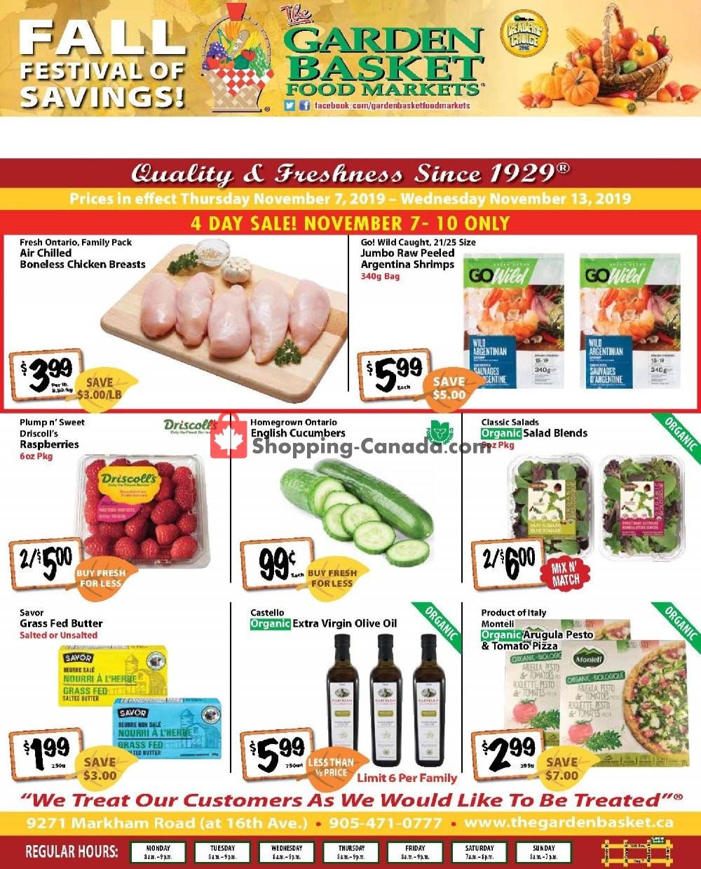 The Garden Basket flyer from Thursday November 7, 2019 to Wednesday November 13, 2019 - page 1