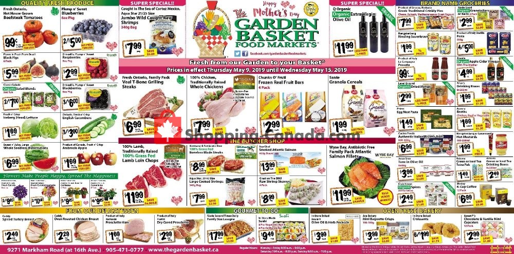 The Garden Basket flyer from Thursday May 9, 2019 to Wednesday May 15, 2019 - page 1