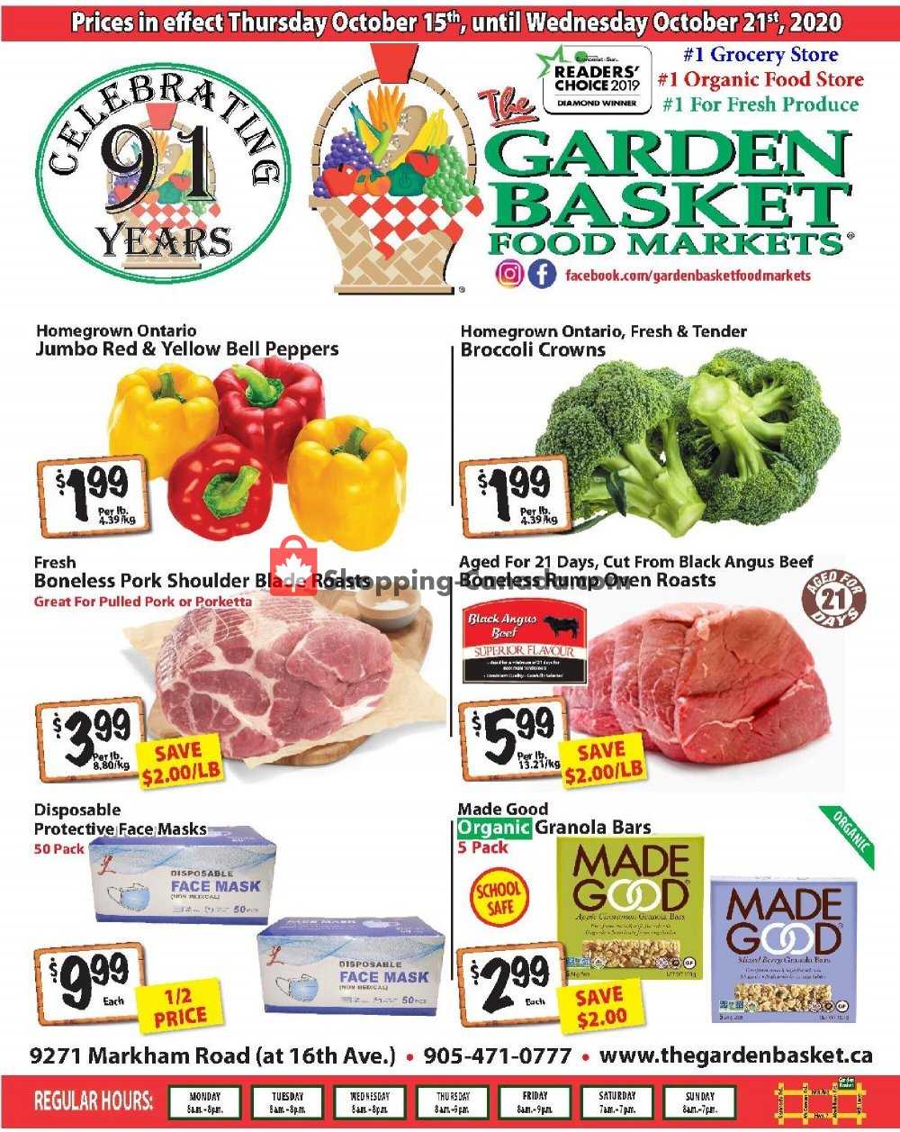 The Garden Basket flyer from Thursday October 15, 2020 to Wednesday October 21, 2020 - page 1