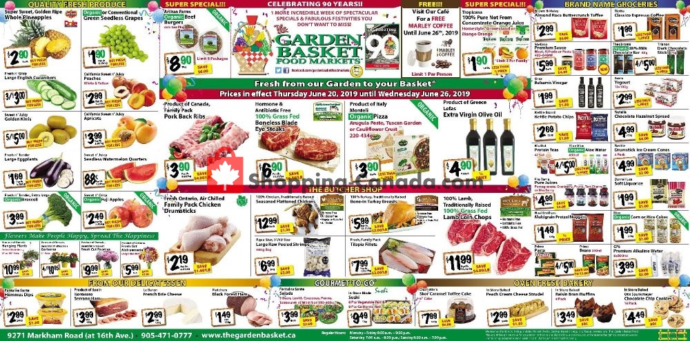 The Garden Basket flyer from Thursday June 20, 2019 to Wednesday June 26, 2019 - page 1