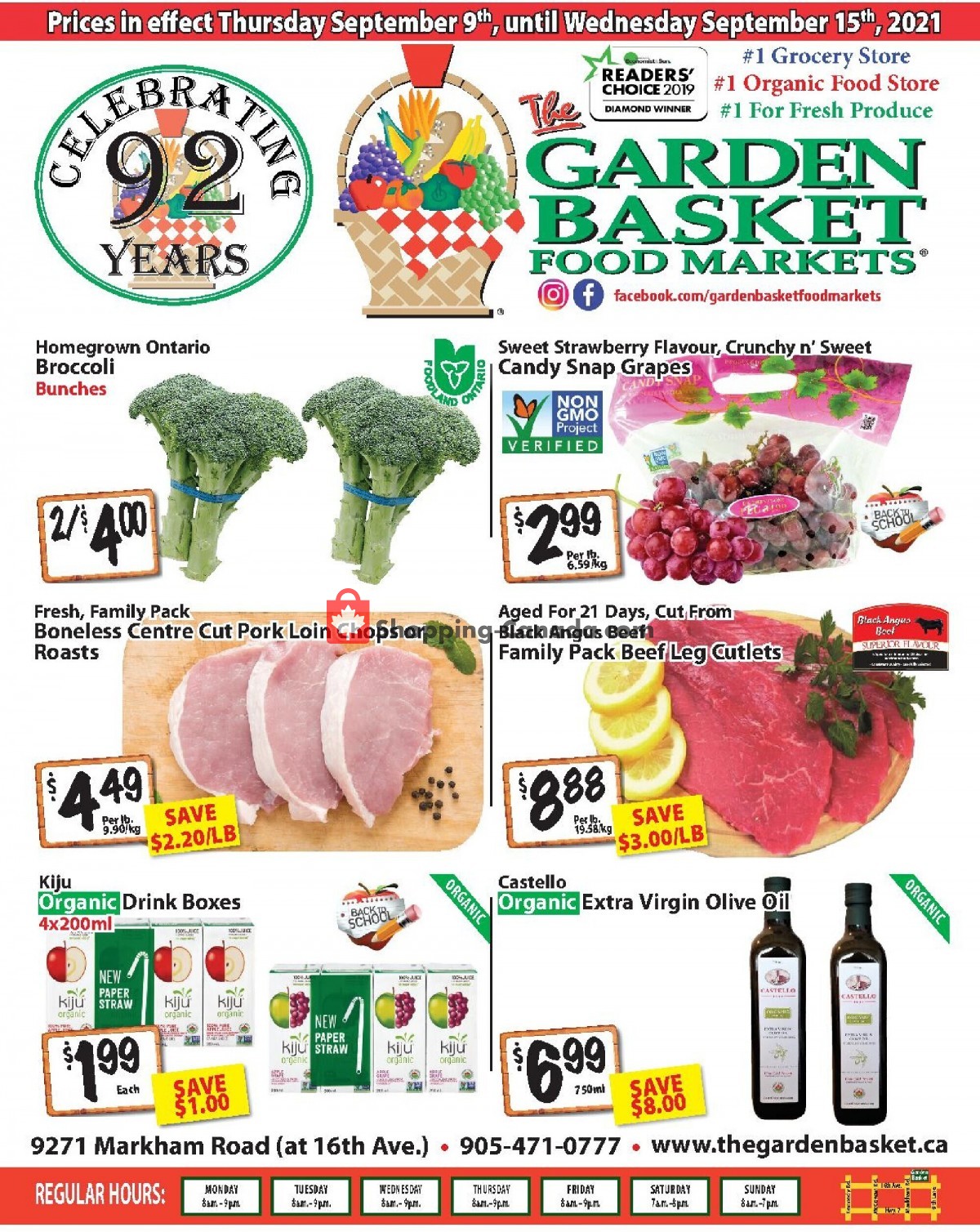 The Garden Basket flyer from Thursday September 9, 2021 to Wednesday September 15, 2021 - page 1