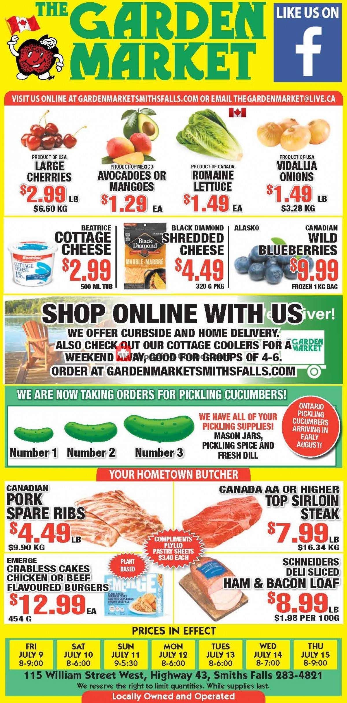 The Garden Market flyer from Friday July 9, 2021 to Thursday July 15, 2021 - page 1